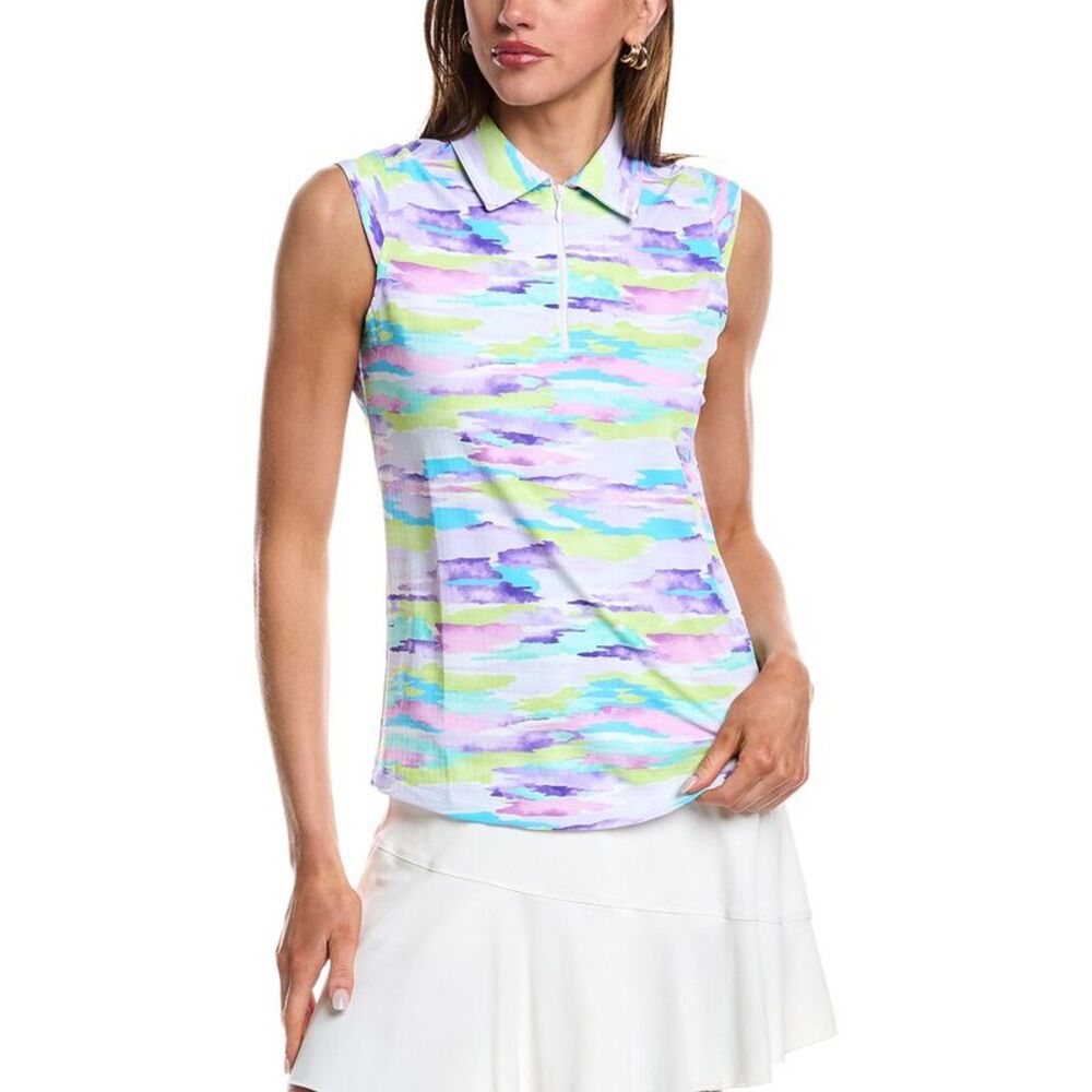 Ibkul Womens  Sleeveless Polo Shirt, Purple